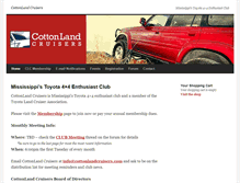 Tablet Screenshot of cottonlandcruisers.com